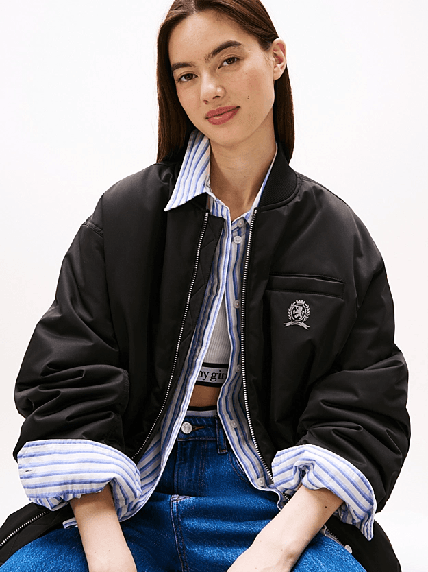 Γυναικείο Bomber Μπουφάν Μαύρο Tommy Jeans DW0DW21629-BDS