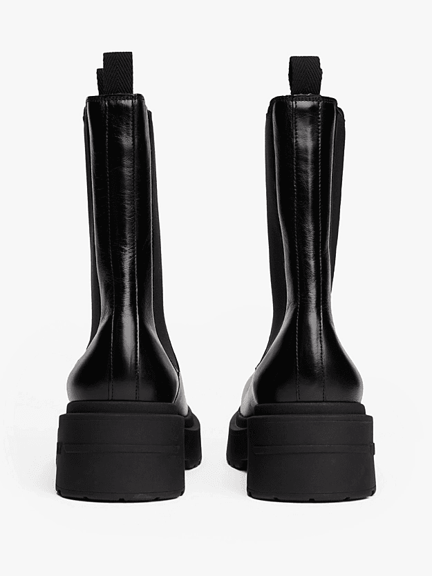 Γυναικεία Δερμάτινα Chelsea Μποτάκια Μαύρα Tommy Jeans EN0EN02888-BDS