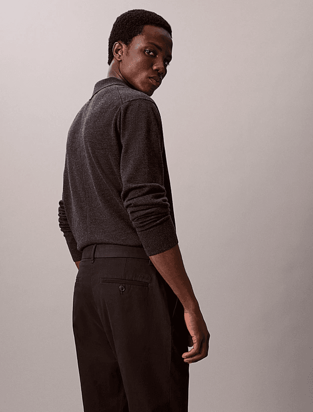 Ανδρικό Παντελόνι Μαύρο Calvin Klein LV04LD614G-UB1