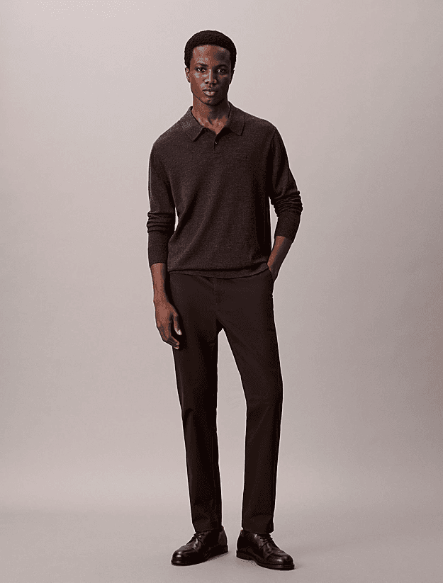 Ανδρικό Παντελόνι Μαύρο Calvin Klein LV04LD614G-UB1