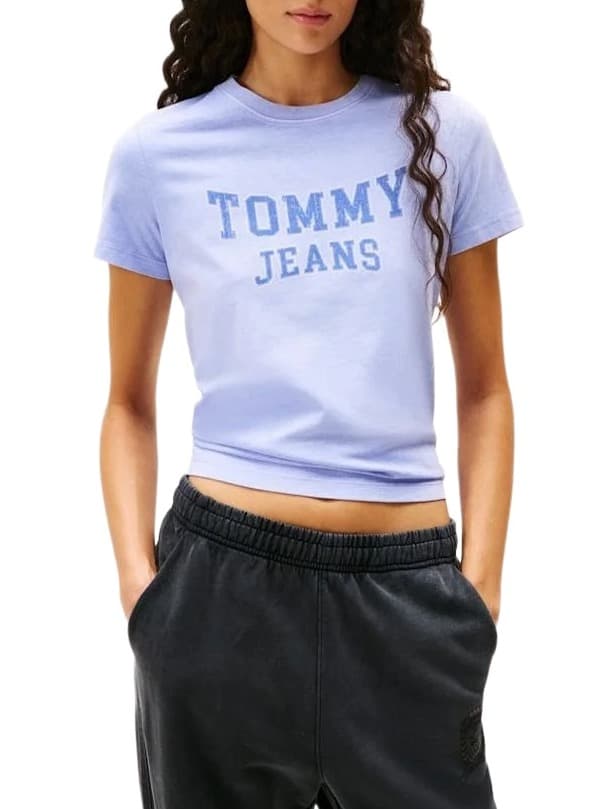 Γυναικείο T-shirt Μωβ Tommy Jeans DW0DW21966-C5Z