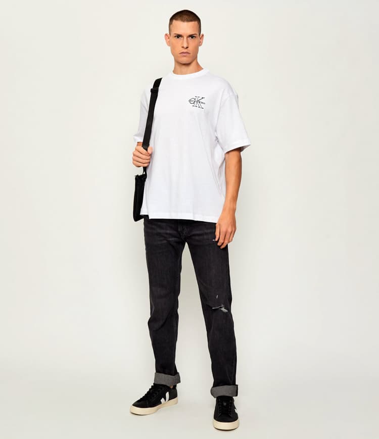 Ανδρικό T-shirt Λευκό Calvin Klein LV04RC856G-YAA