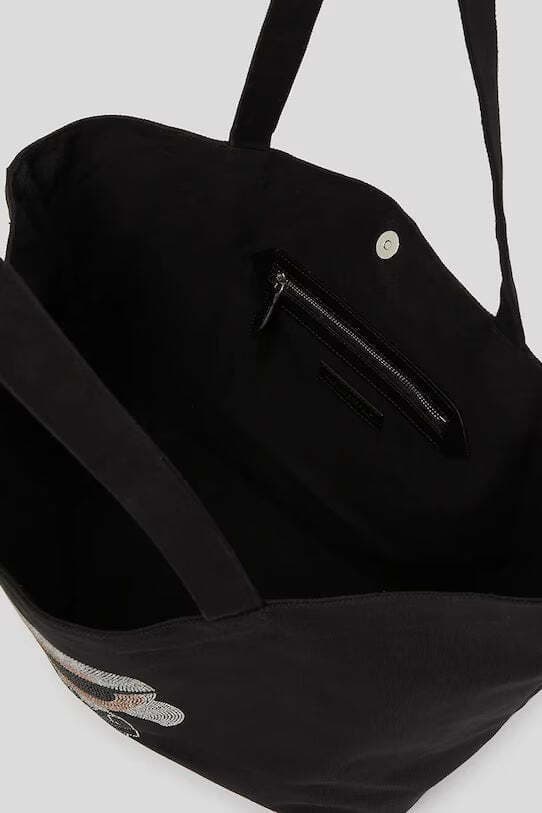 Γυναικεία Ikon Rhinestone Shopper Τσάντα Μαύρη Karl Lagerfeld A3W50016-999 BLACK