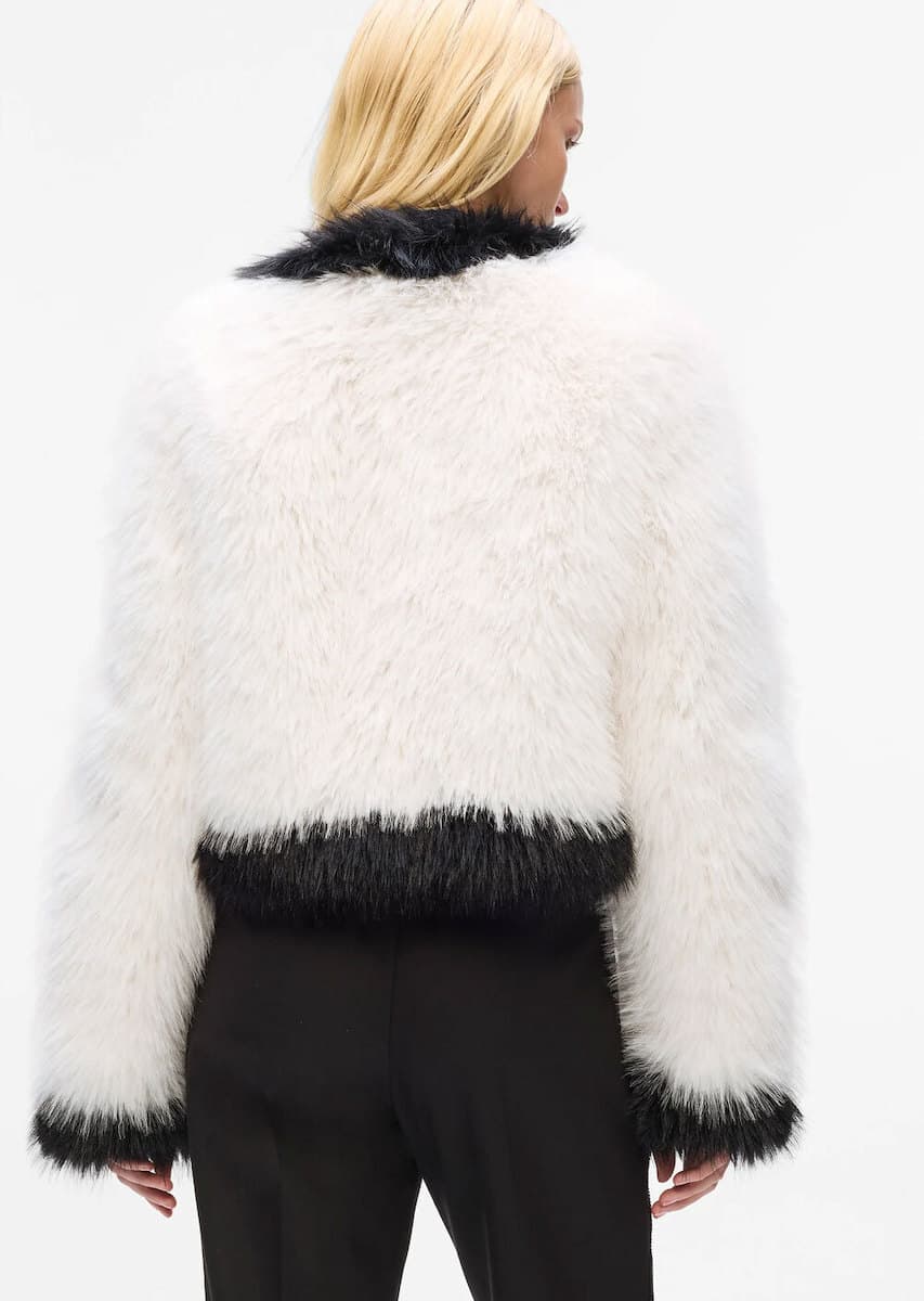 Γυναικεία Οικολογική Γούνα Λευκή Karl Lagerfeld A4W15051-101 WHITE/BLACK