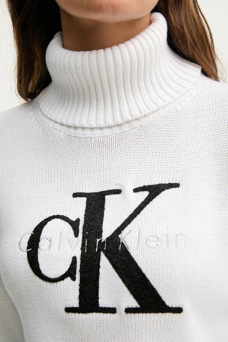 Γυναικείο Πουλόβερ Ζιβάγκο Λευκό Calvin Klein LV047D354G-YAA