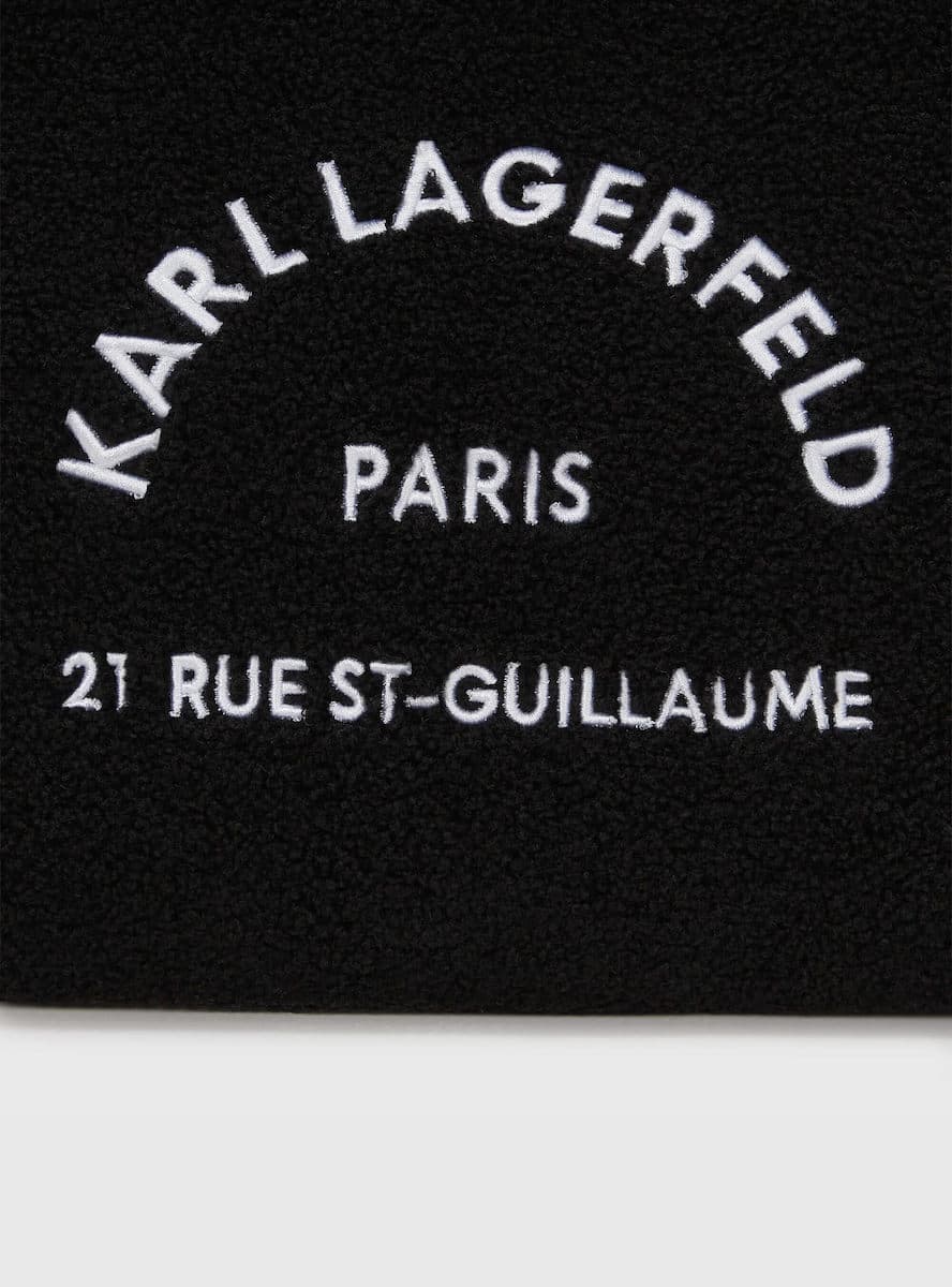 Γυναικεία K/Rsg Md Square Tote Shearling Τσάντα Μαύρη Karl Lagerfeld A4W50013-999 BLACK