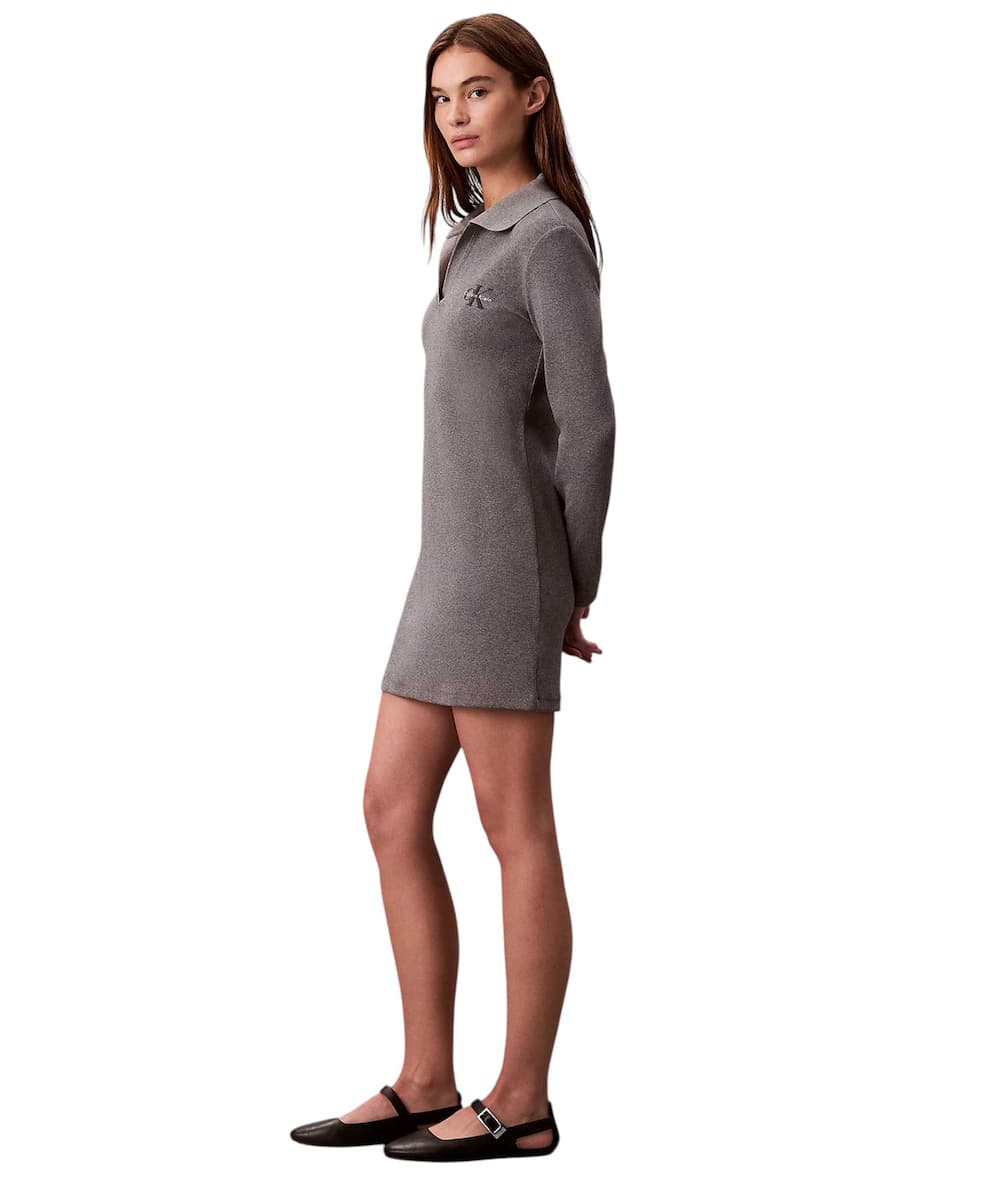 Γυναικείο Polo Φόρεμα Γκρι Calvin Klein LV047D214G-P7E