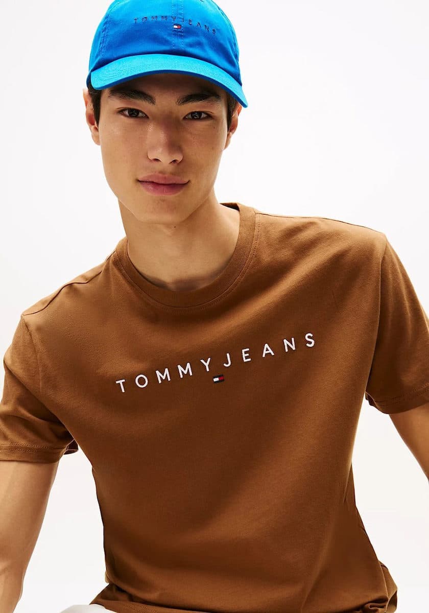 Ανδρικό T-shirt Καφέ Tommy Jeans DM0DM20744-0HD