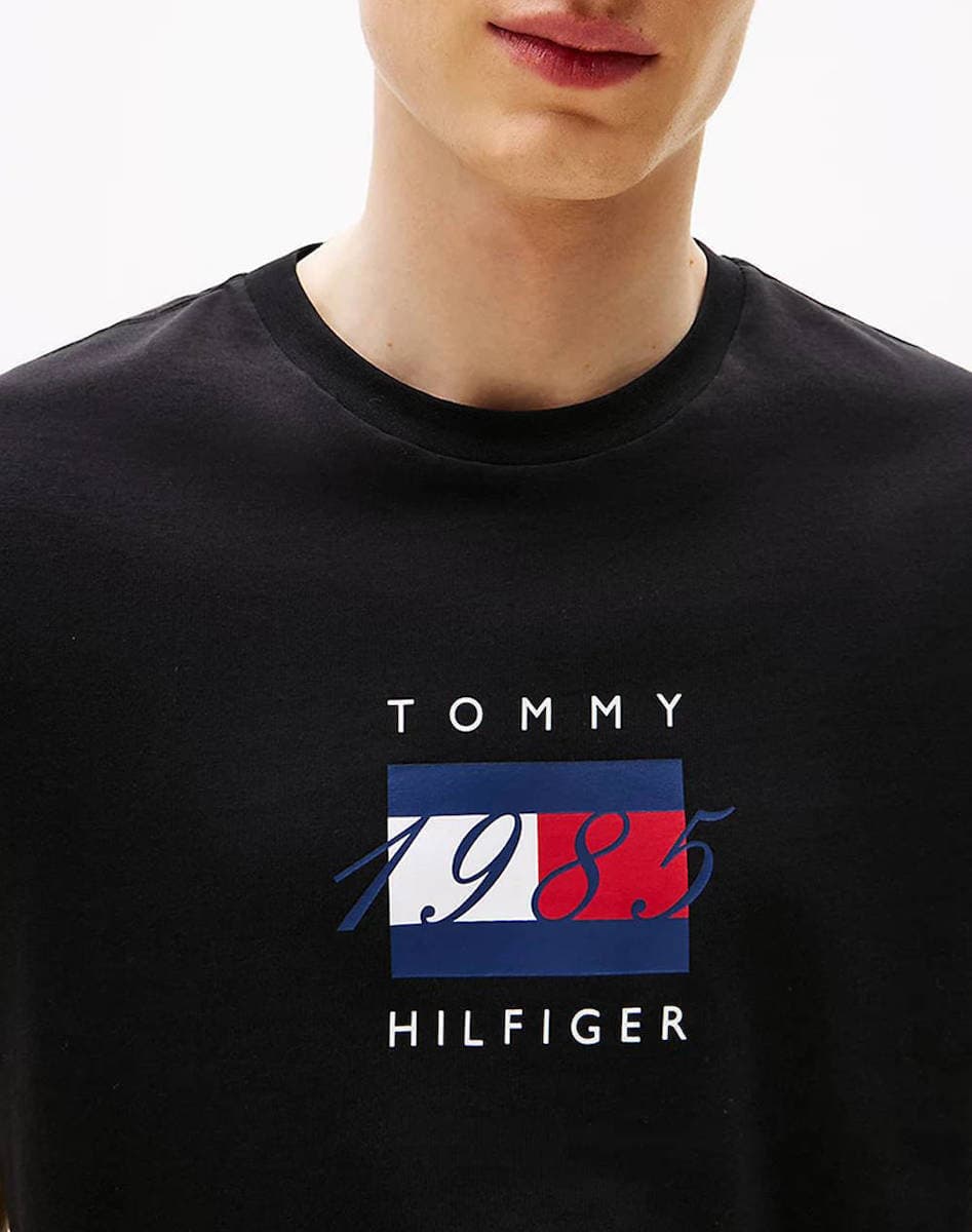 Ανδρικό T-shirt Μαύρο Tommy Hilfiger MW0MW41338-BDS