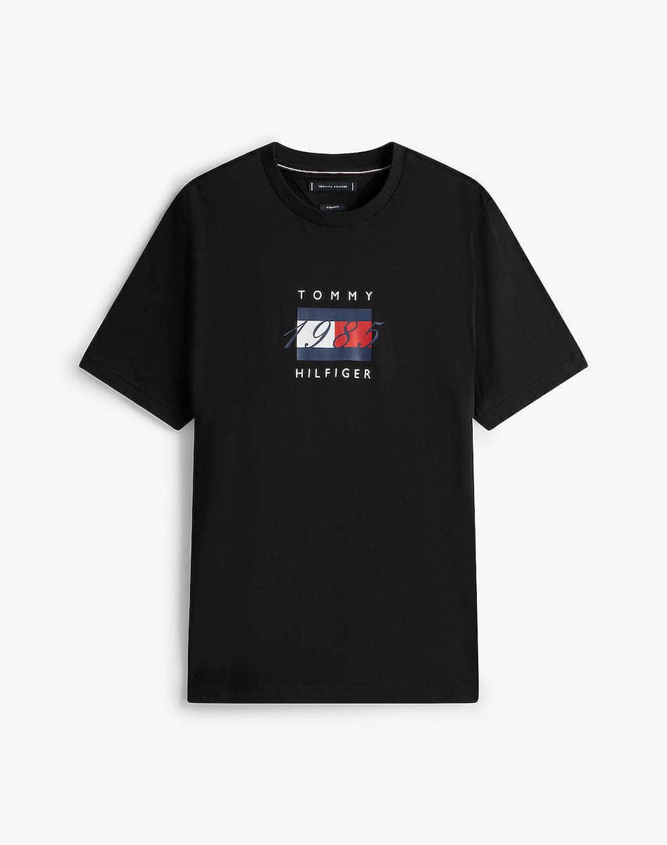 Ανδρικό T-shirt Μαύρο Tommy Hilfiger MW0MW41338-BDS