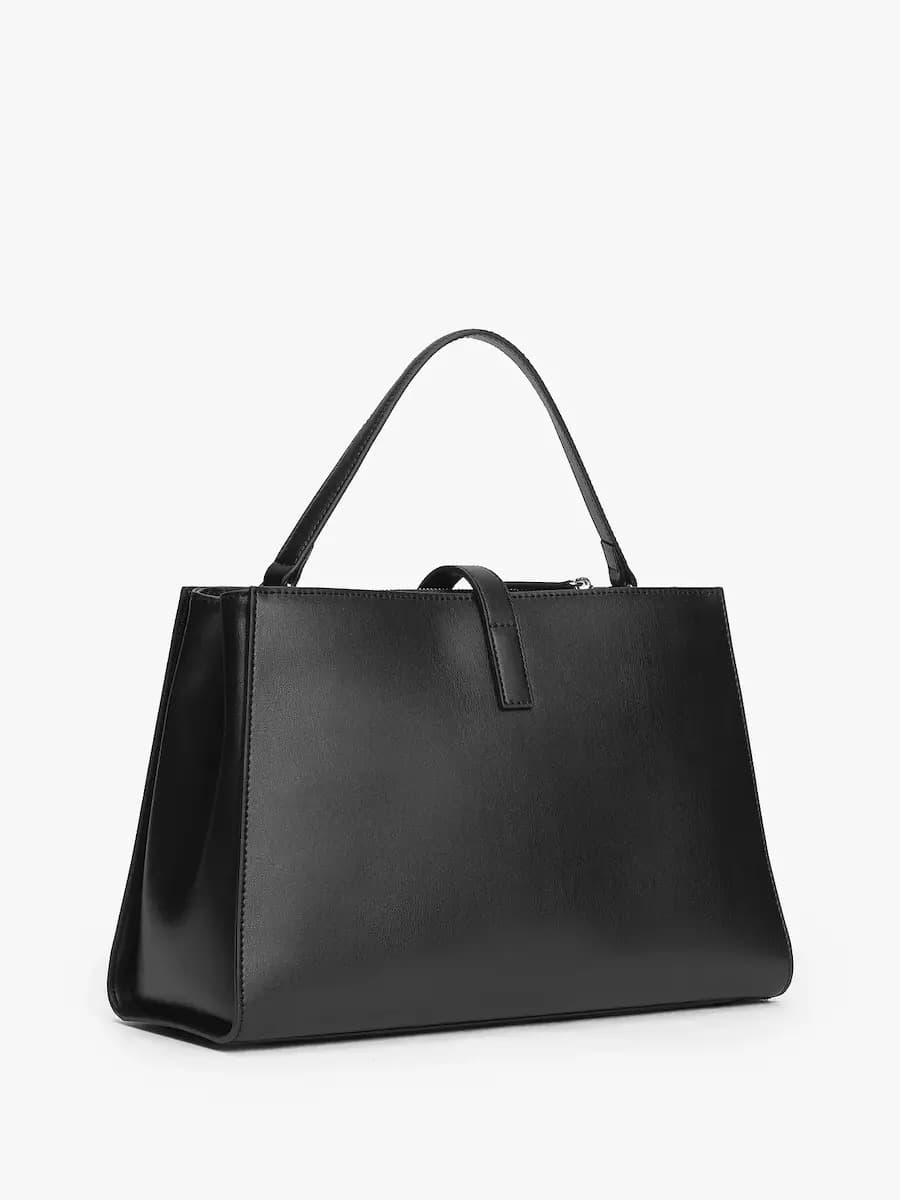 Γυναικεία TH Monogram Τσάντα Χειρός Μαύρη Tommy Hilfiger AW0AW17724-BDS