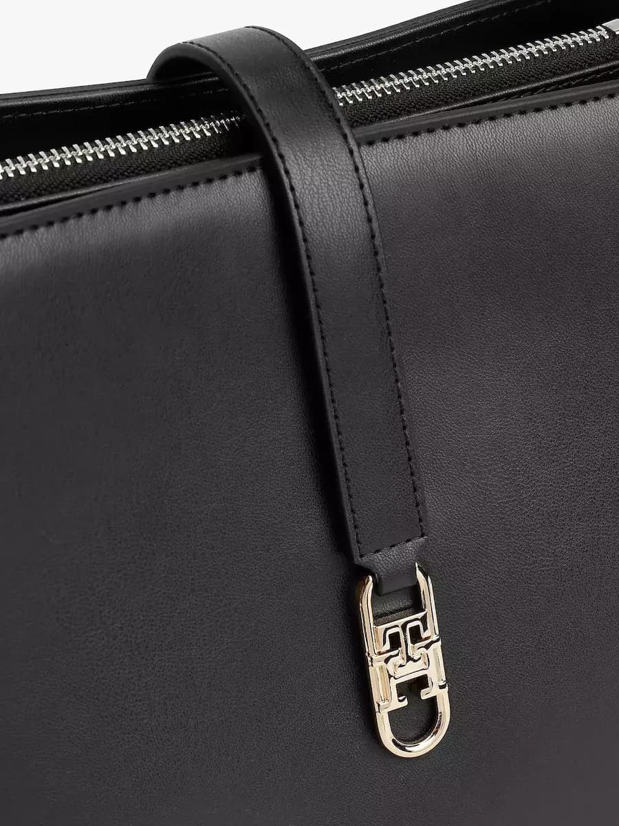 Γυναικεία TH Monogram Τσάντα Χειρός Μαύρη Tommy Hilfiger AW0AW17724-BDS