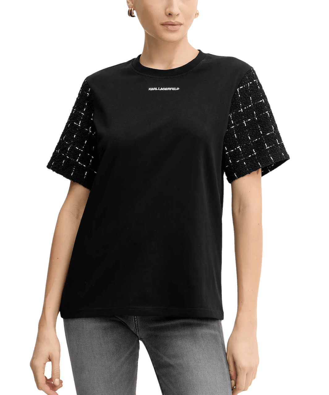 Γυναικείο T-shirt Μαύρο Karl Lagerfeld A4W17091-999 BLACK