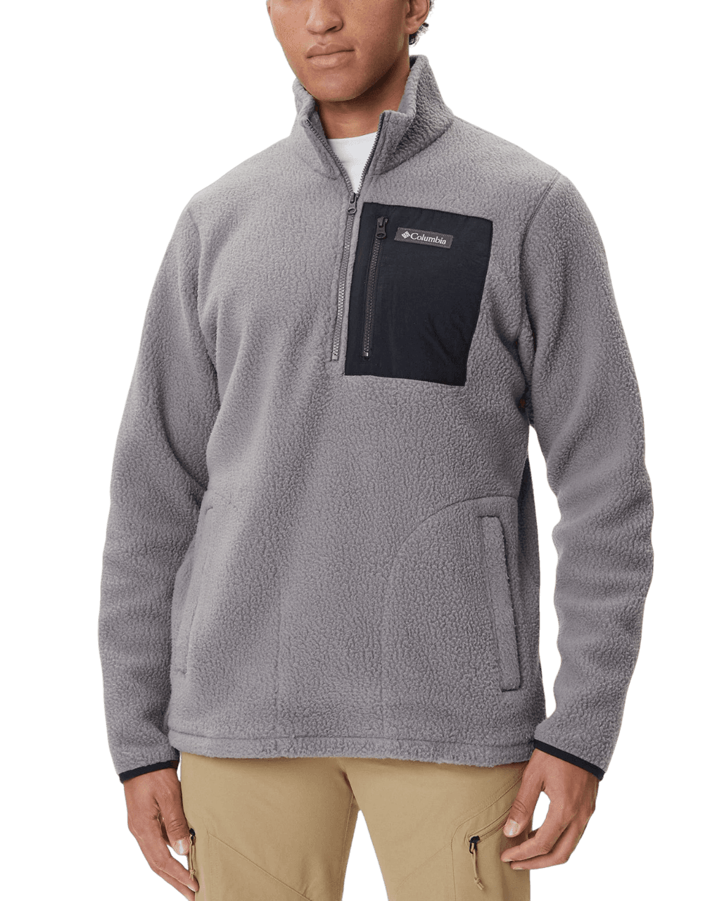 Ανδρικό Jasper Ridge Pebbled Half Zip Fleece Γκρι Columbia 2142411-023