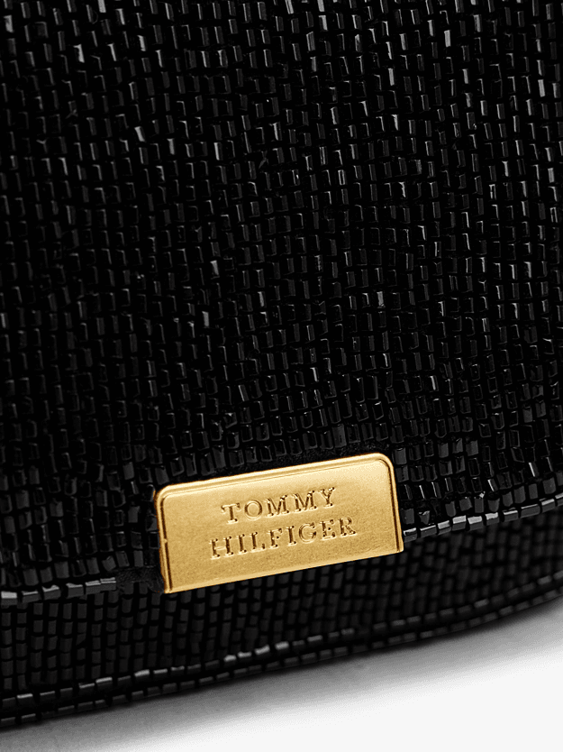 Γυναικεία Δερμάτινη Τσάντα Χιαστί Μαύρη Tommy Hilfiger AW0AW17940-BDS