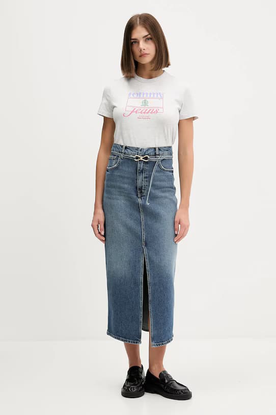 Γυναικείο T-shirt Γκρι Tommy Jeans DW0DW21533-P09