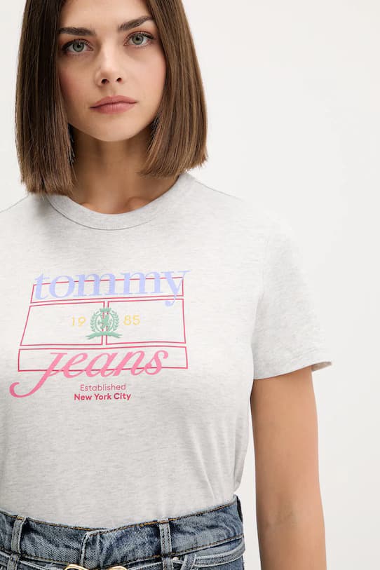 Γυναικείο T-shirt Γκρι Tommy Jeans DW0DW21533-P09