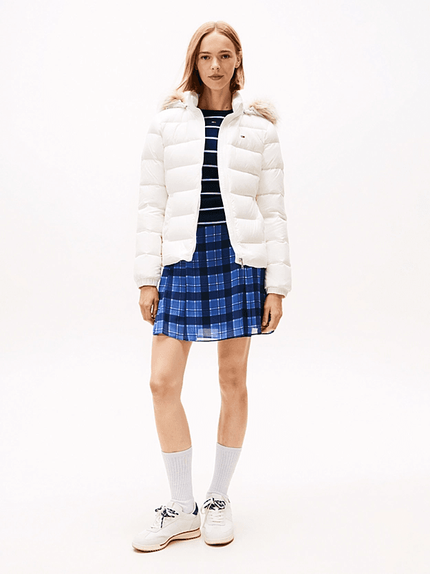 Γυναικείο Μπουφάν Λευκό Tommy Jeans DW0DW18312-YBL