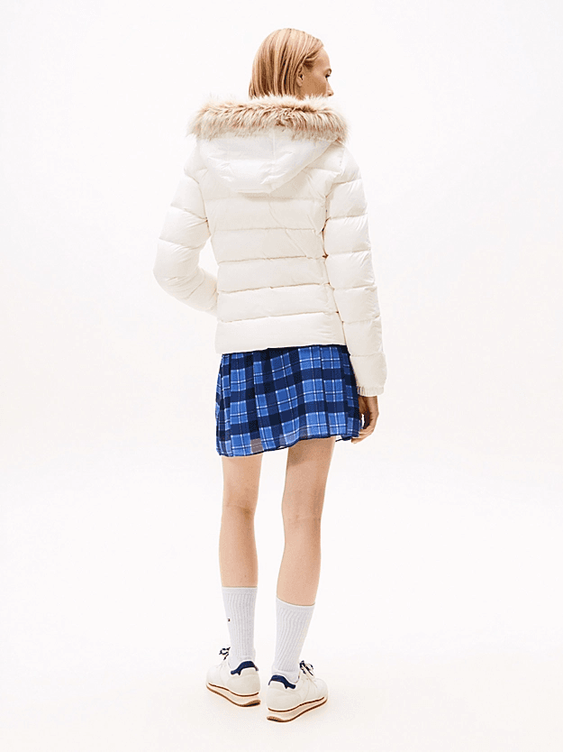 Γυναικείο Μπουφάν Λευκό Tommy Jeans DW0DW18312-YBL