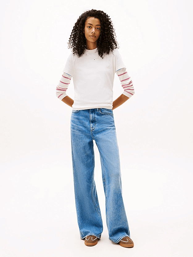 Γυναικείο T-shirt Off White Tommy Jeans DW0DW21964-YBH