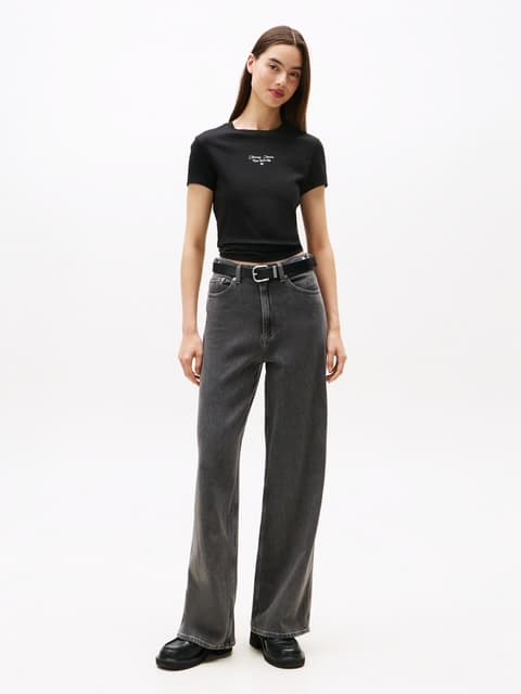 Γυναικείο T-shirt Μαύρο Tommy Jeans DW0DW21542-BDS