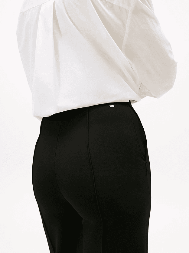 Γυναικείο Παντελόνι Μαύρο Tommy Hilfiger WW0WW48406-BDS