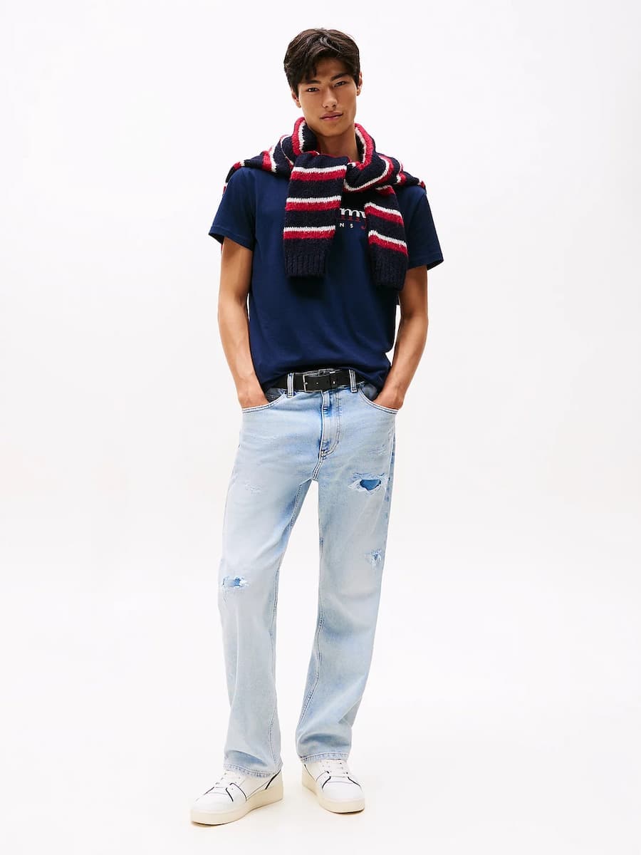 Ανδρικό T-shirt Navy Μπλε Tommy Jeans DM0DM21978-C1G