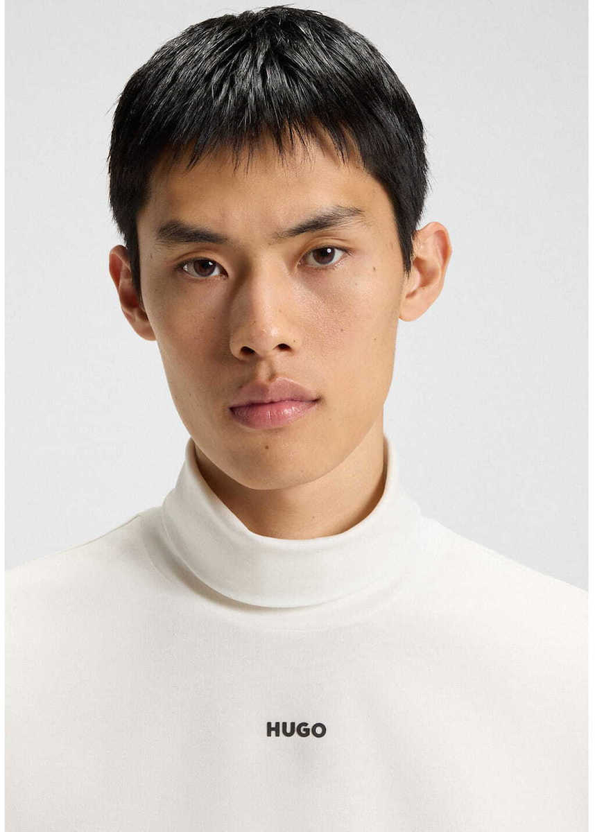 Ανδρικό Daporollo Μακρυμάνικο T-Shirt Λευκό Hugo 50547372-102