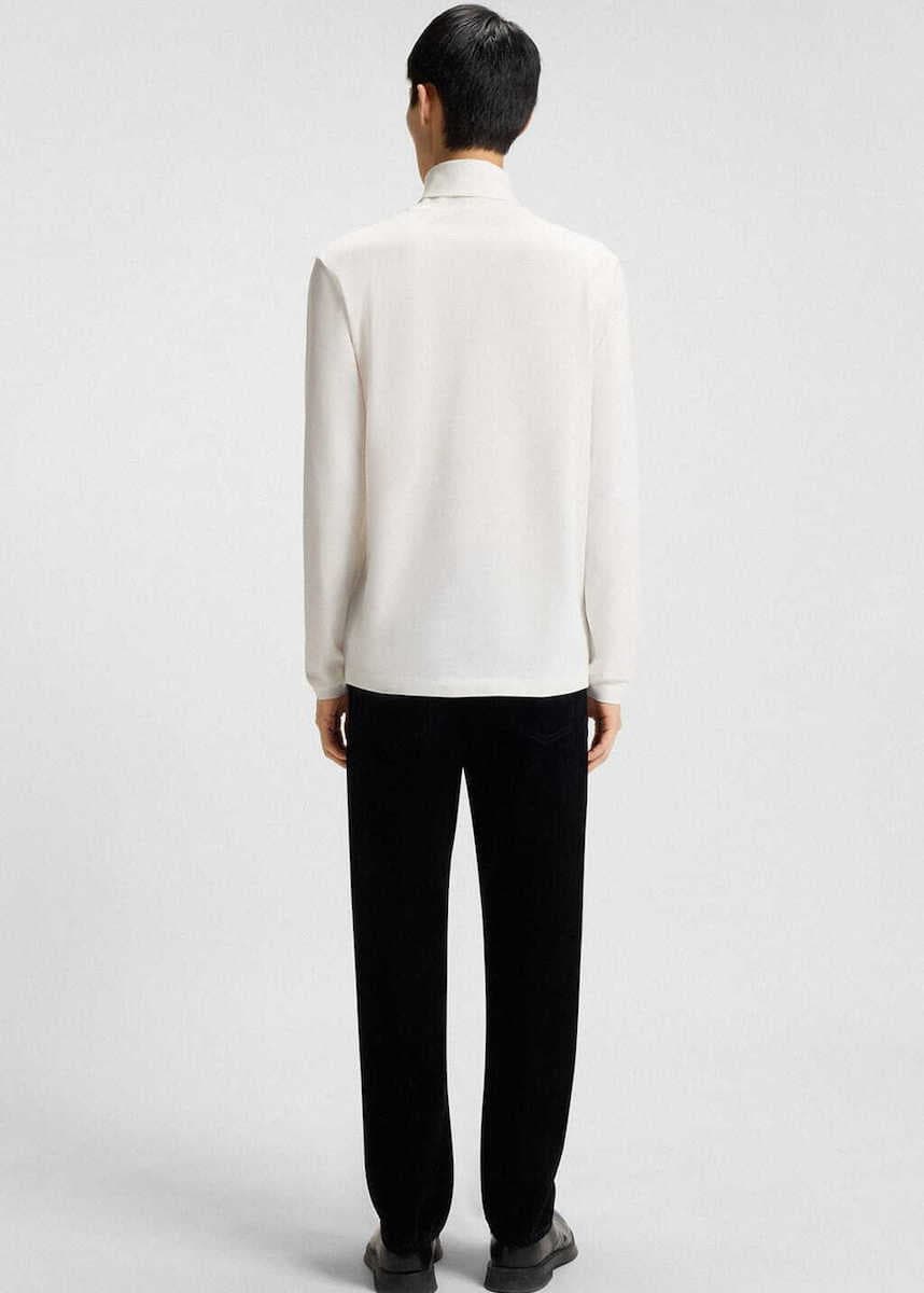 Ανδρικό Daporollo Μακρυμάνικο T-Shirt Λευκό Hugo 50547372-102