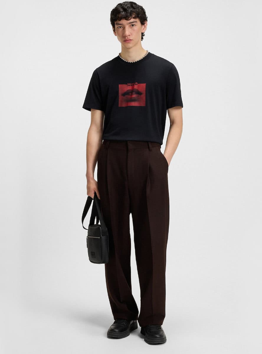 Ανδρικό Deterni T-shirt Μαύρο Hugo 50544496-001