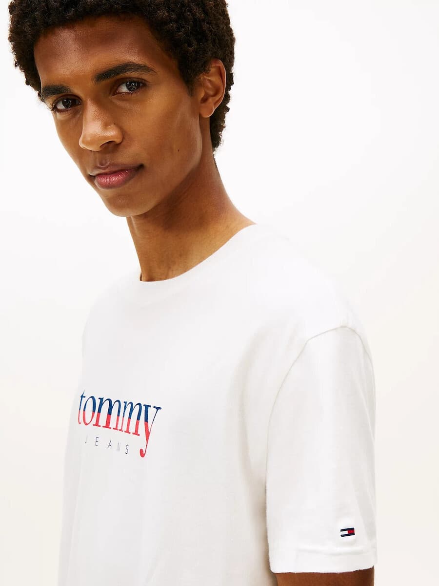 Ανδρικό T-shirt Λευκό Tommy Jeans DM0DM21978-YBL