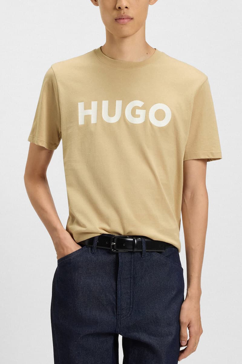 Men's T-Shirts Hugo Beige