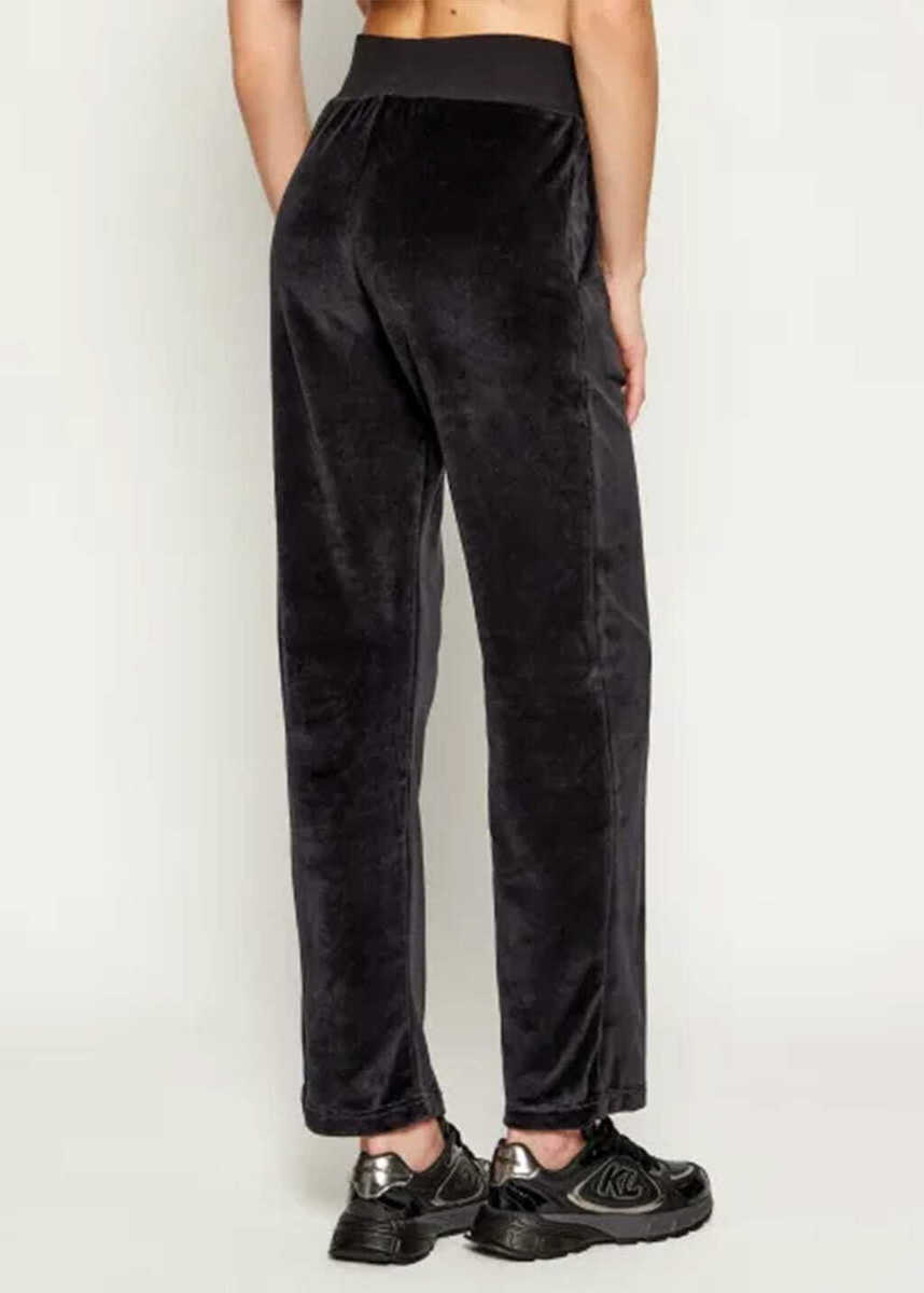 HUGO ΠΑΝΤΕΛΟΝΙ ΦΟΡΜΑ VELVET LONG PANT LOGO ΜΑΥΡΟ