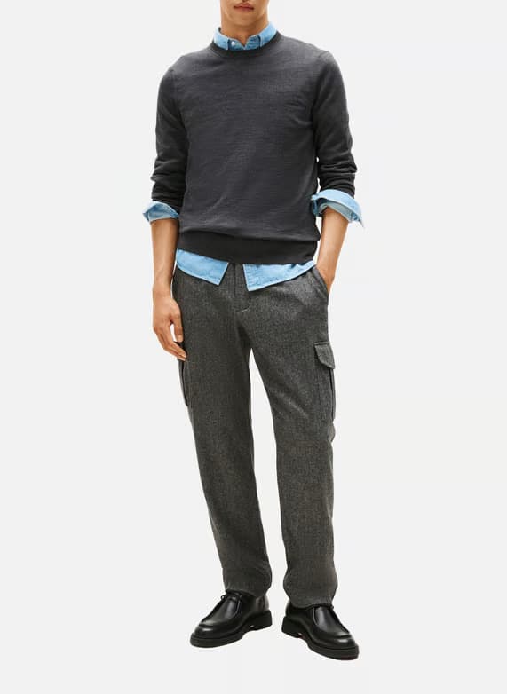 Ανδρικό Πουλόβερ Γκρι Tommy Hilfiger MW0MW39775-P92