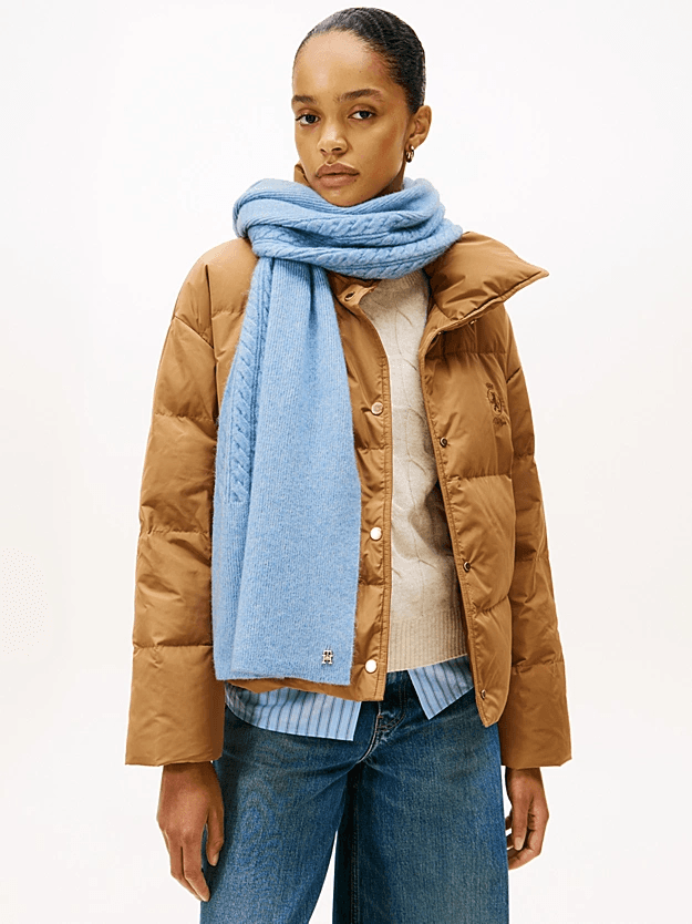 Γυναικείο Κασκόλ Γαλάζιο Tommy Hilfiger AW0AW17788-C2B