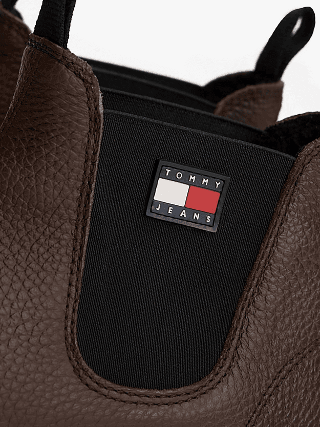 Ανδρικά Δερμάτινα Chelsea Μποτάκια Καφέ Tommy Jeans EM0EM01670-GV0