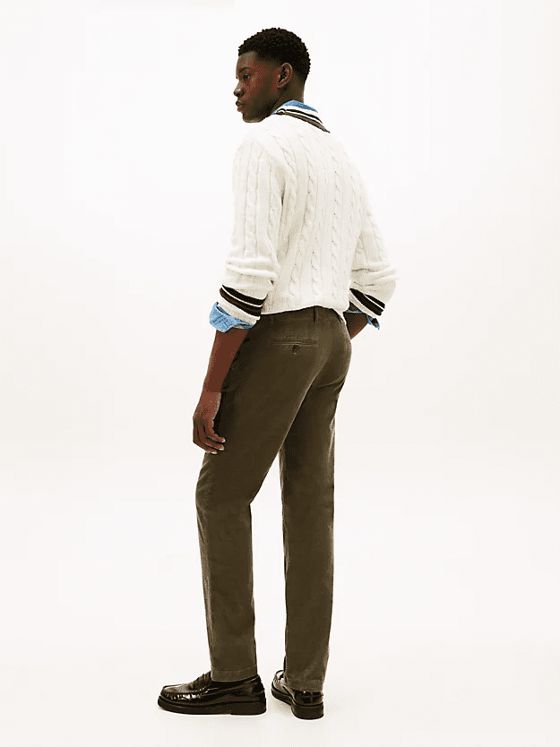 Ανδρικό Κοτλέ Παντελόνι Χακί Tommy Hilfiger MW0MW40267-PLI