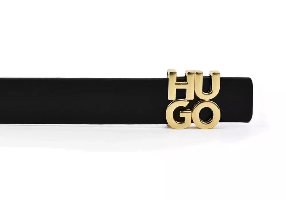 Γυναικεία Δερμάτινη Ζώνη Μαύρη Hugo 50554084-001