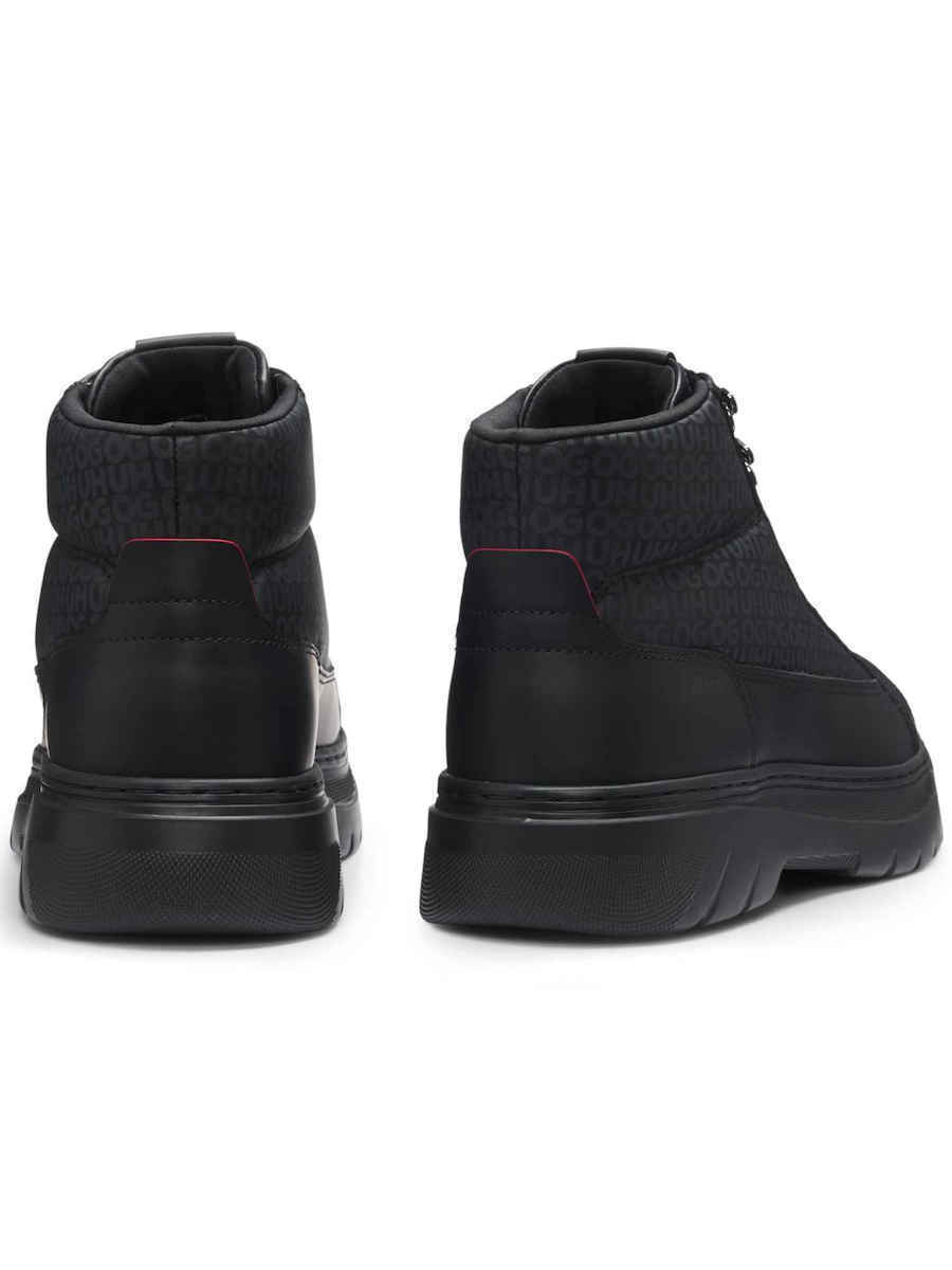 Ανδρικά Δερμάτινα Urian Μποτάκια Μαύρα Hugo 50552644-001