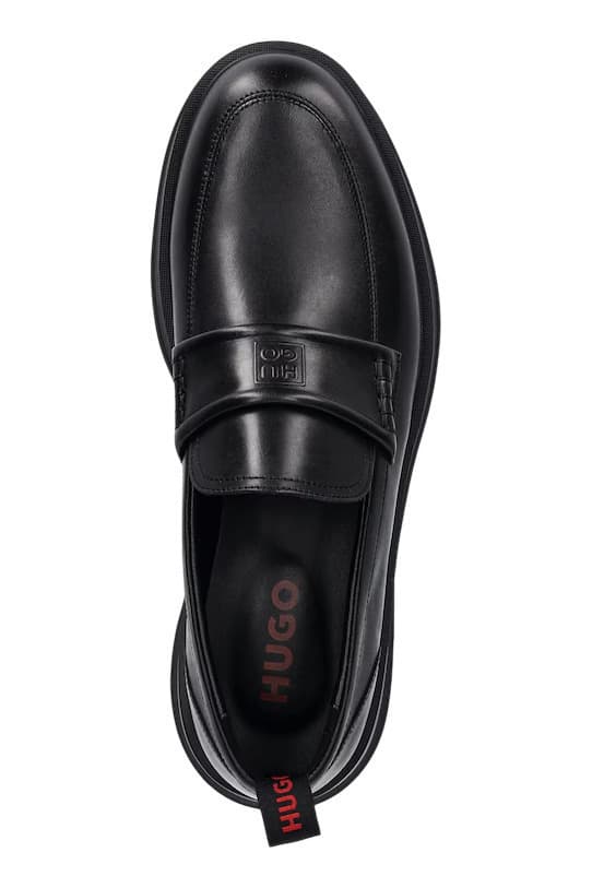 Ανδρικά Δερμάτινα Lenner Loafers Μαύρα Hugo 50548485-001