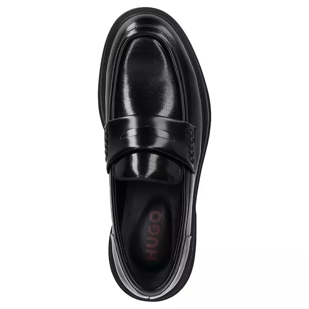Ανδρικά Δερμάτινα Lenner Loafers Μαύρα Hugo 50552556-001