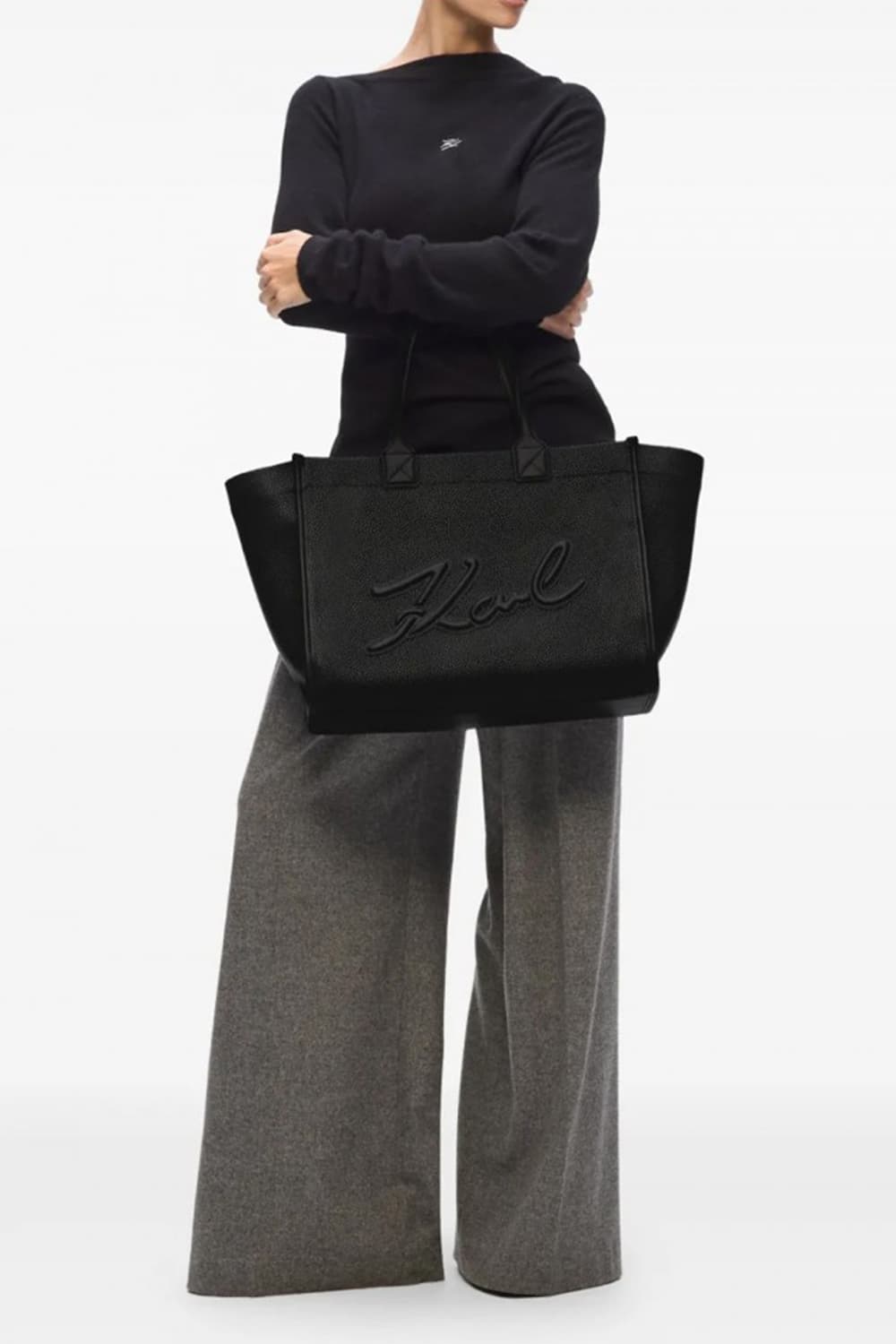 Γυναικεία K/Skuare Τσάντα Μαύρη Karl Lagerfeld A4W30257-1AV BLACK NICKEL