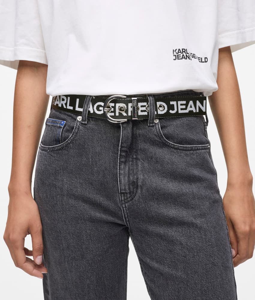 Γυναικεία Ζώνη Διπλής Όψεως Μαύρη/Γκρι Karl Lagerfeld Jeans A3W33142-989 BLACK/SILVER