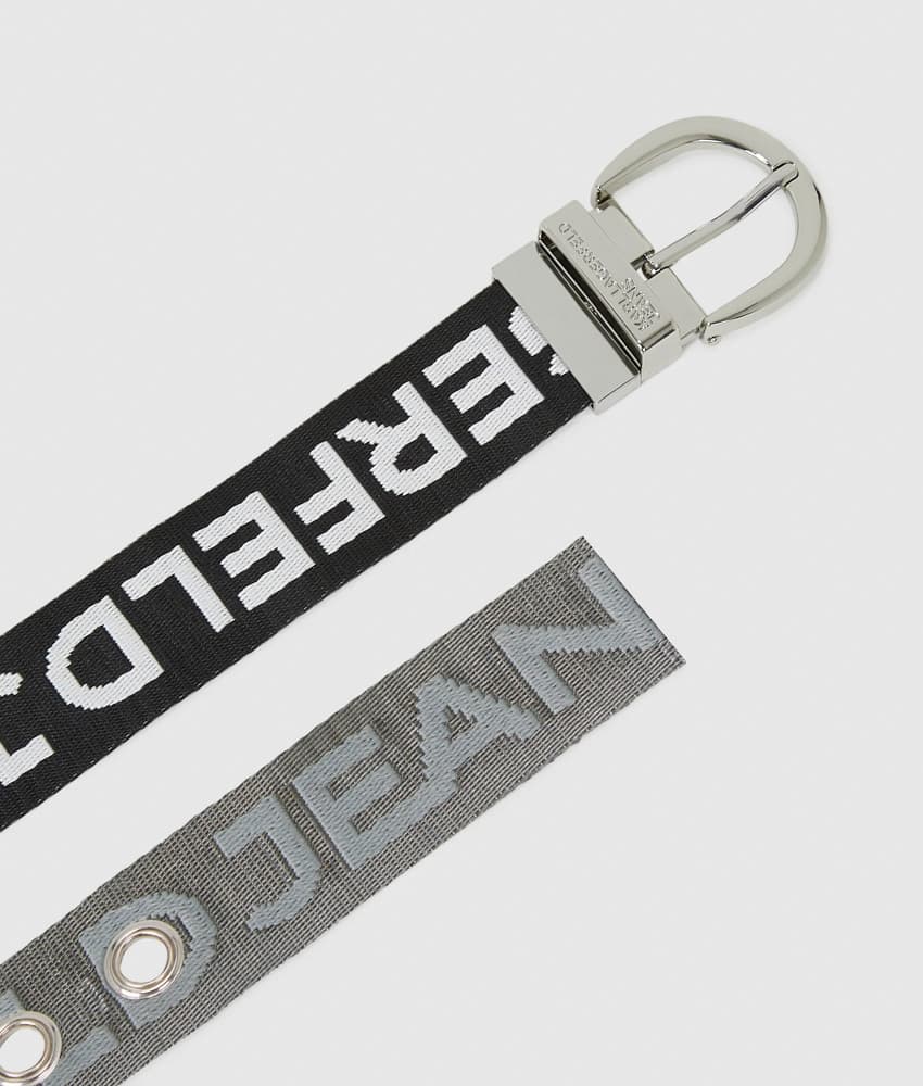 Γυναικεία Ζώνη Διπλής Όψεως Μαύρη/Γκρι Karl Lagerfeld Jeans A3W33142-989 BLACK/SILVER