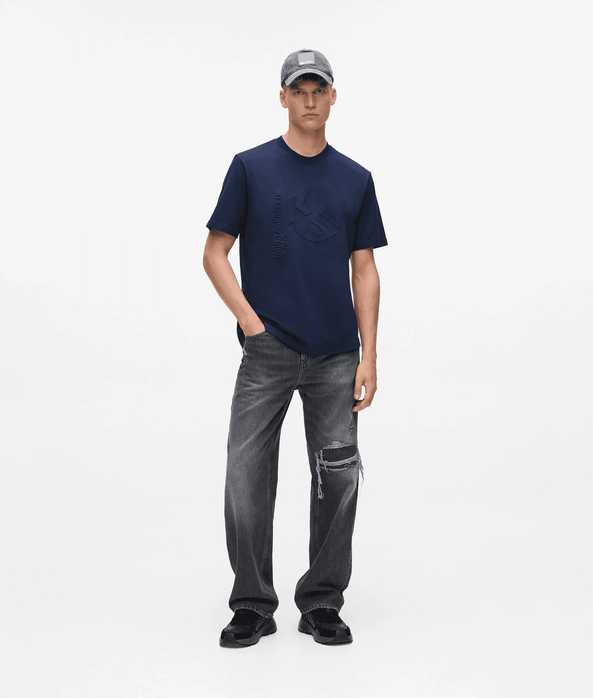 Ανδρικό T-shirt Μπλε Karl Lagerfeld Jeans A4M17033-310 BLACK IRIS