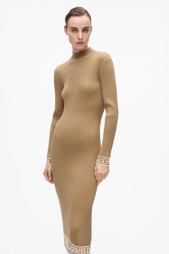 Γυναικείο Φόρεμα Καμηλό Karl Lagerfeld A4W13028-1LG NOUGAT