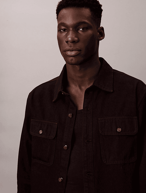 Ανδρικό 90s Merlot Overshirt Μαύρο Calvin Klein LV04RD744G-01D