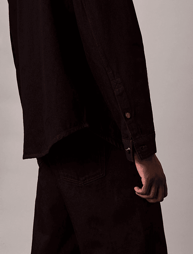 Ανδρικό 90s Merlot Overshirt Μαύρο Calvin Klein LV04RD744G-01D