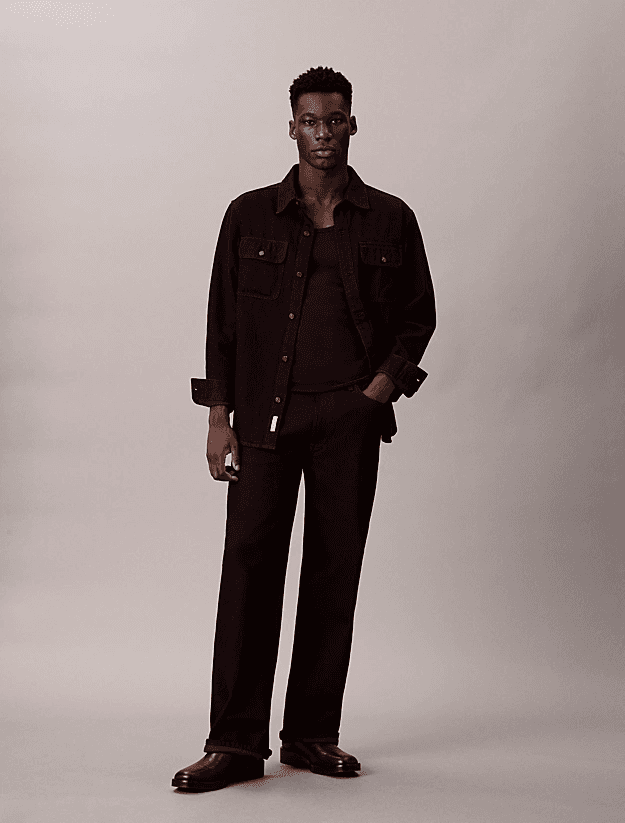 Ανδρικό 90s Merlot Overshirt Μαύρο Calvin Klein LV04RD744G-01D