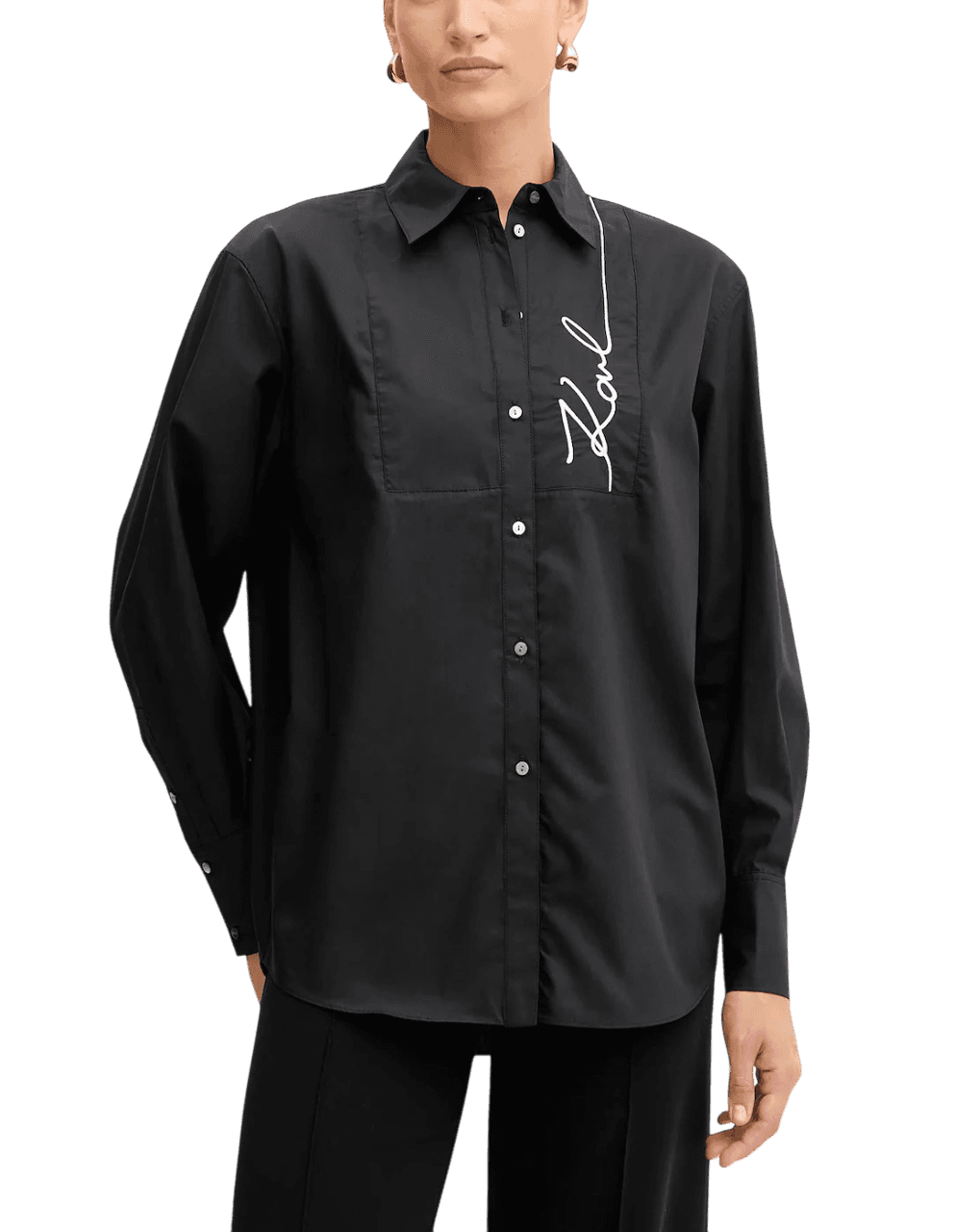 Γυναικείο Signature Πουκάμισο Λευκό Karl Lagerfeld A4W11014-100 WHITE